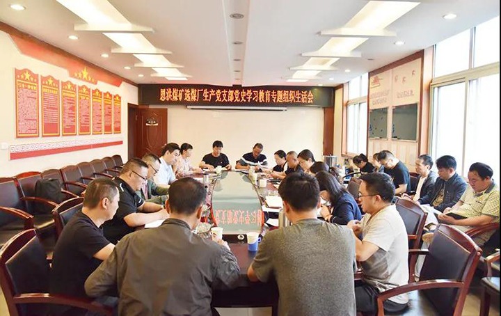 集团党委副书记、工会主席王鑫赴恩洪煤矿督导党史学习教育专题组织生活会