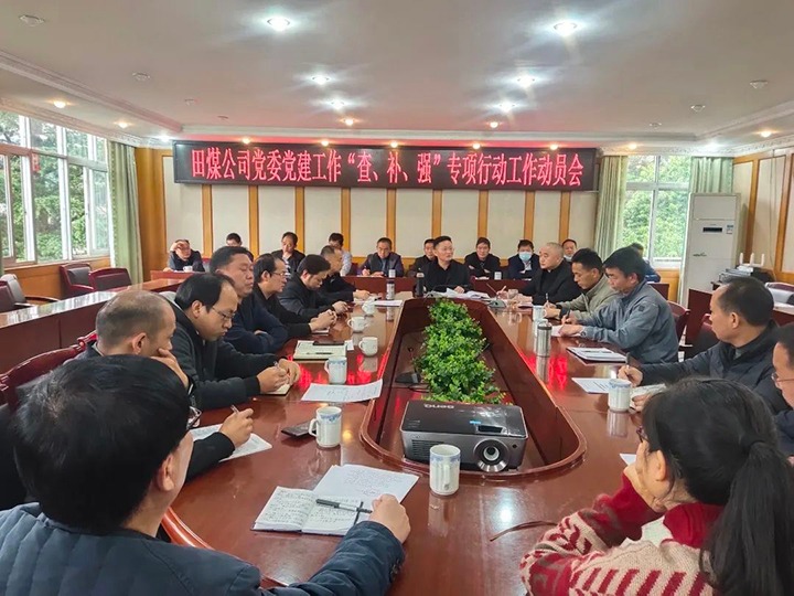 田坝煤矿公司党委召开党建工作“查、补、强”专项行动工作动员会