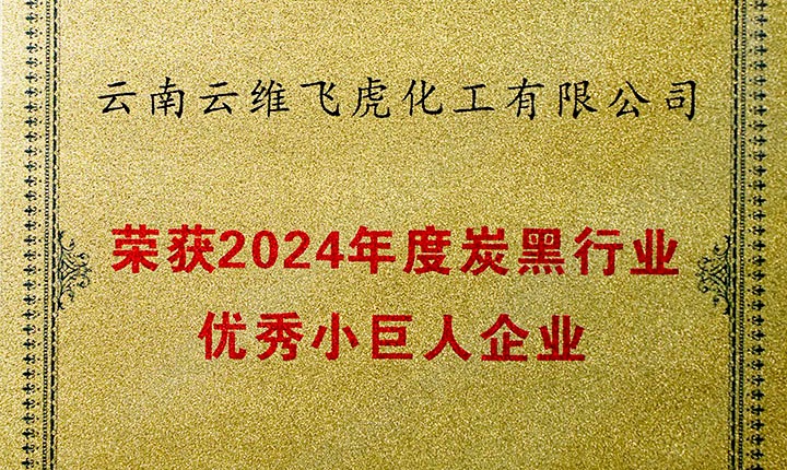 荣誉加冕，未来可期！云维飞虎公司荣膺“中国炭黑行业优秀小巨人”